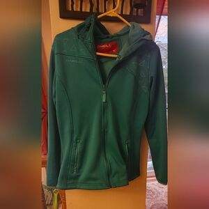 O'Neill Teal Green Hooded Zip Jacket